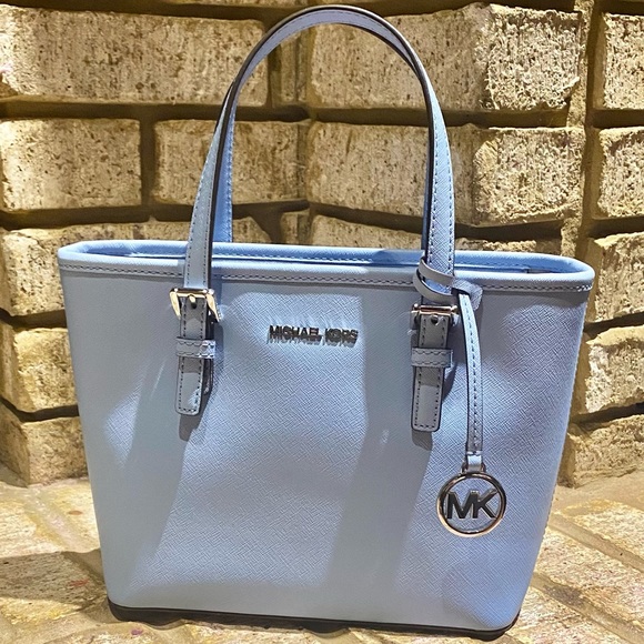 Michael Kors Handbags - Michael Kors blue leather tote bag